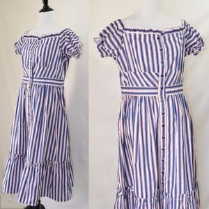 NWT Lucy Paris Off Shoulder Buttons Strip Dress